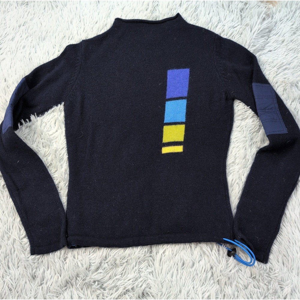 Arizona Jeans Co. Sweater Womens S Blue Lambs Wool Blend Cozy Comfort Ski